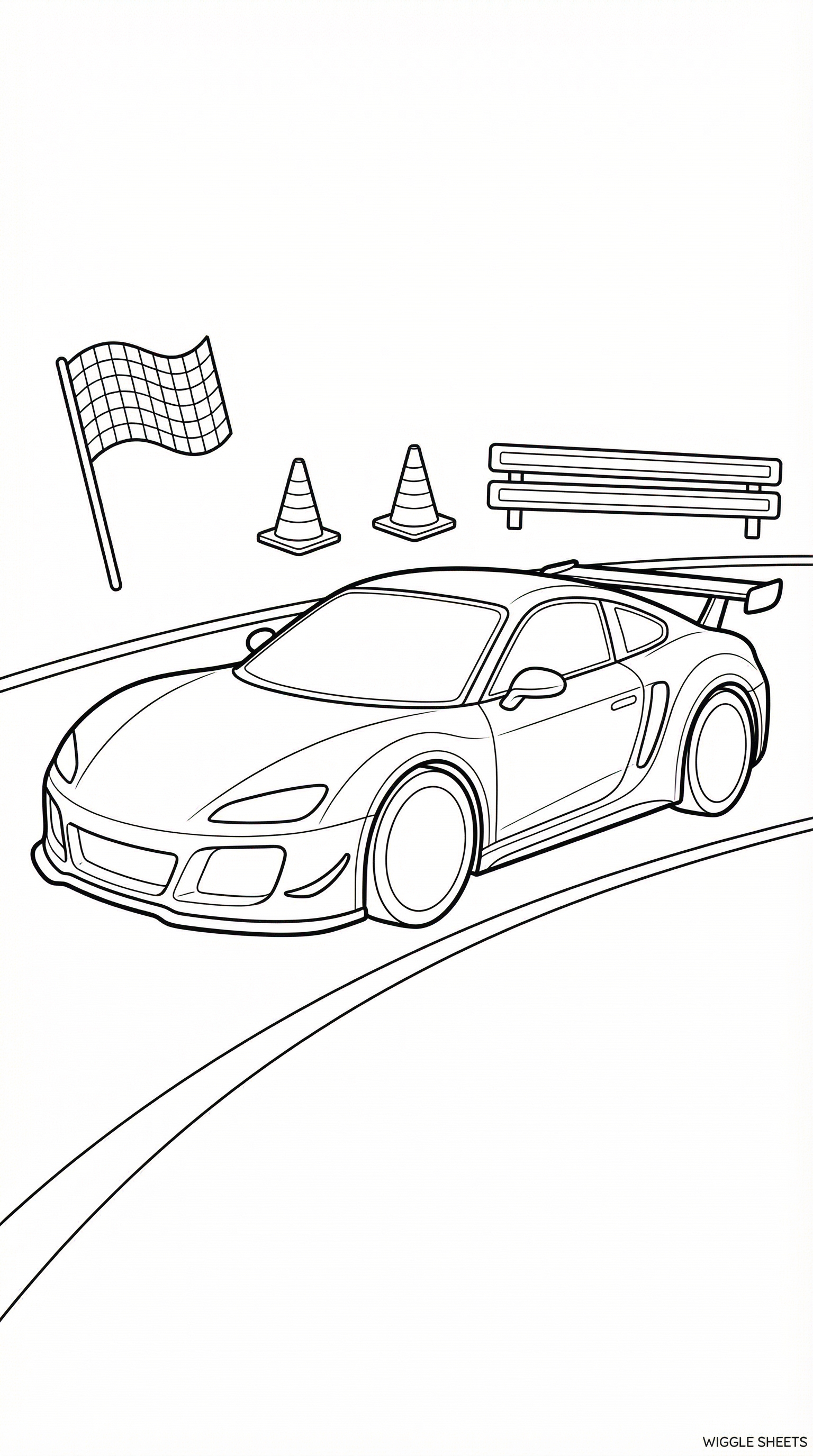 Racing Car Coloring Page